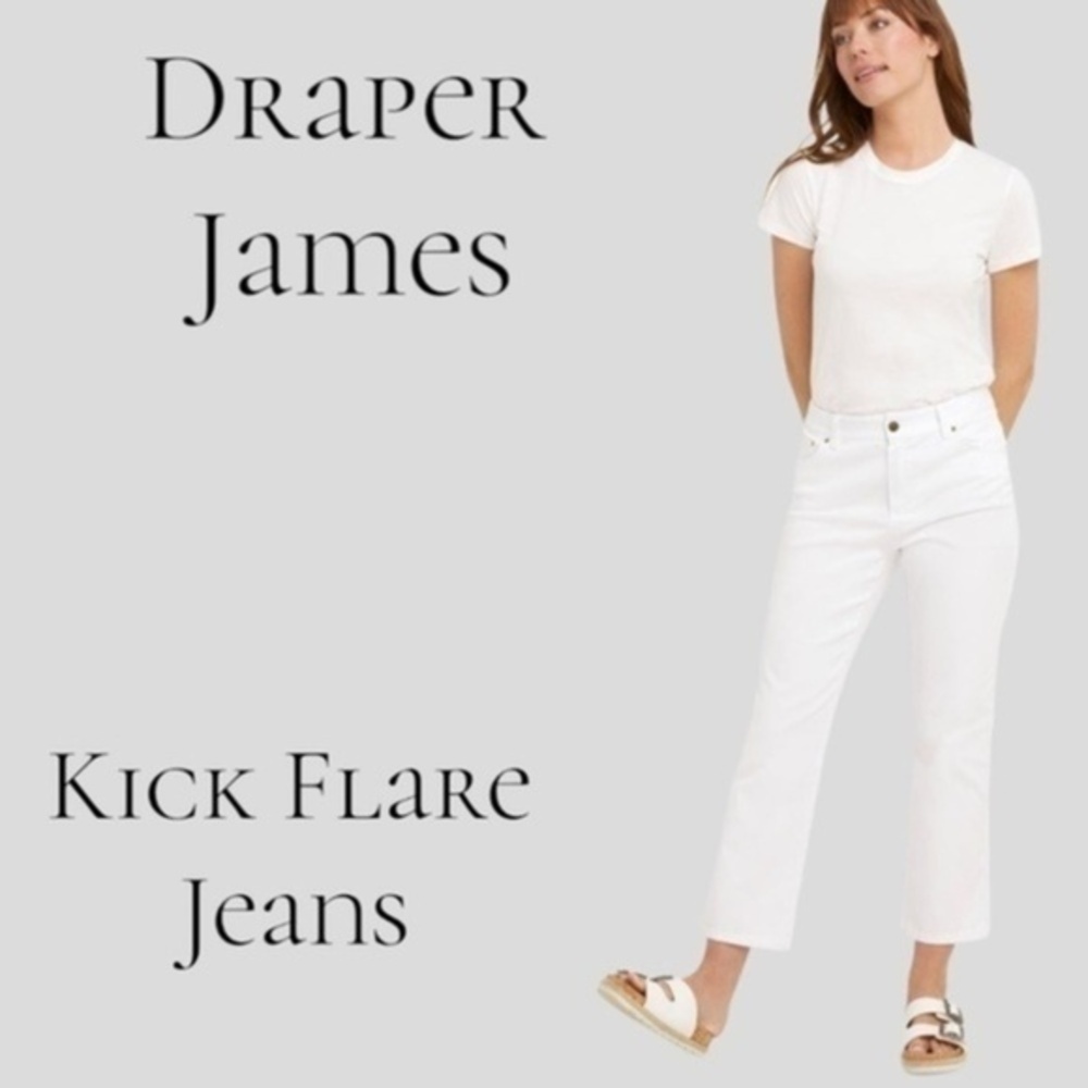 DRAPER JAMES Women's Magnolia White Kick Flare Jeans